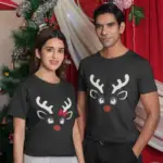 Couple Christmas Reindeer Unisex T-shirt